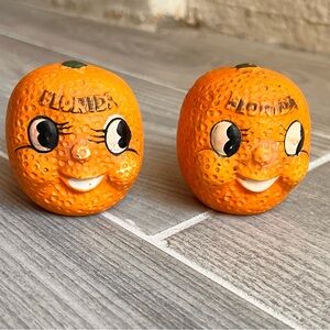 60s Florida Orange Souvenir Salt & Pepper Shakers